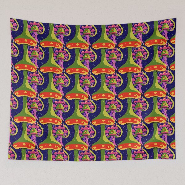 Item preview, Colorful DMT Trippy Mushroom Pattern designed and sold by Aaron2610.