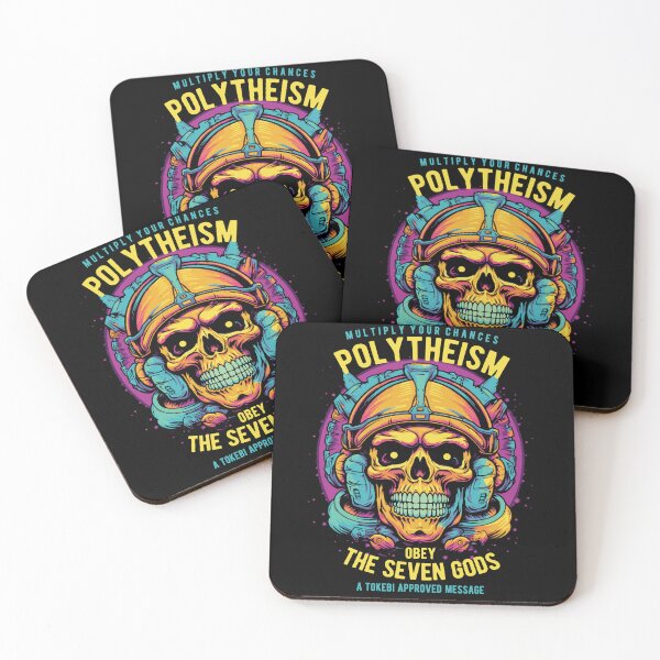 Item preview, Polytheism Sci-Fi Cyberpunk Skull T-Shirt designed and sold by tokebi-skulls.