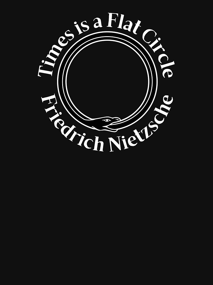 Friedrich Nietzsche Time Is a Falt Cirkle Art Print for Sale by