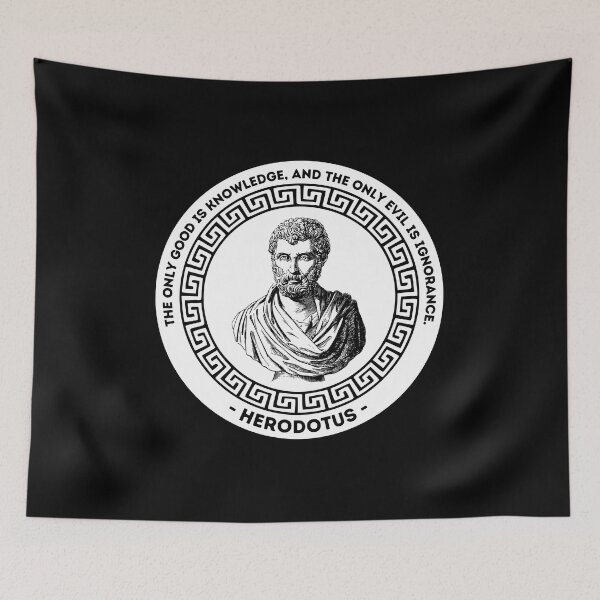 Item preview, Herodotus Goodness and Knowledge Circle Quote designed and sold by Cleanthes.