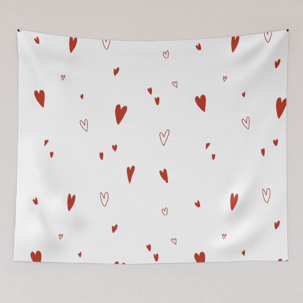 Item preview, Heart red scribble a simple seamless pattern  designed and sold by Yana Mustafina | Boho Soulful Designs.