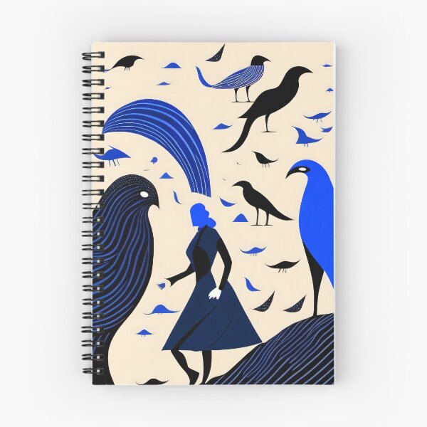 Item preview, Blue harmony: creative encounters between humans and birds designed and sold by NDArtistShop.