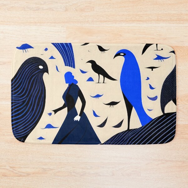Item preview, Blue harmony: creative encounters between humans and birds designed and sold by NDArtistShop.