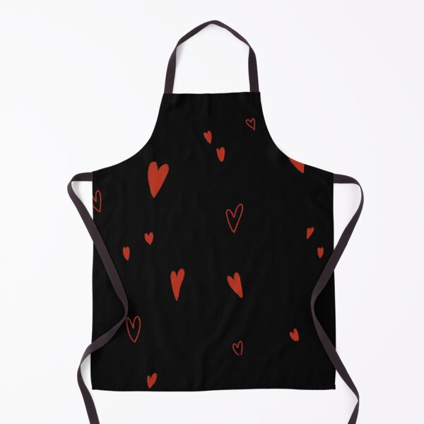 Item preview, Heart red scribble simple seamless black pattern designed and sold by Yana Mustafina | Boho Soulful Designs.