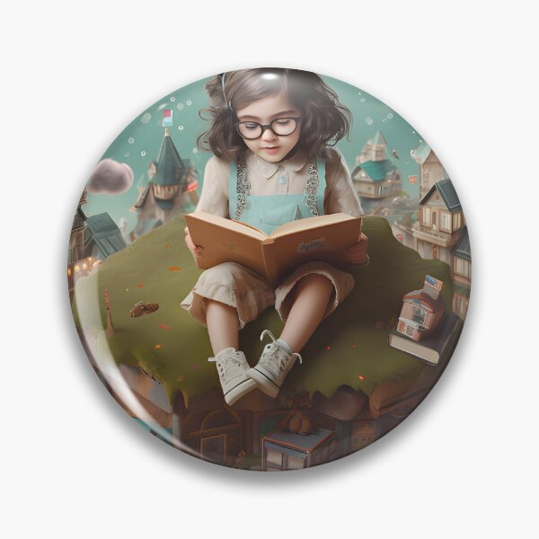 Item preview, A girl with her book designed and sold by Monkey-Bar.
