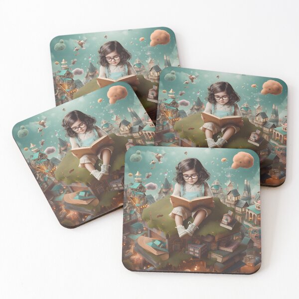 Item preview, A girl with her book designed and sold by Monkey-Bar.