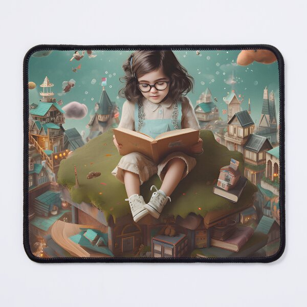 Item preview, A girl with her book designed and sold by Monkey-Bar.