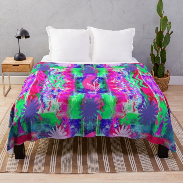 Item preview, Botanical Abstraction psychedelic graphic design 2, Abstraction, bold colorful abstract playful design inspired by nature designed and sold by Adri Barnard.