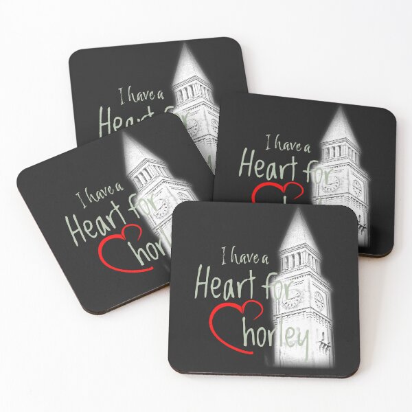Item preview, I have a Heart for Chorley inc Town hall clock for dark backgrounds designed and sold by HeartforChorley.