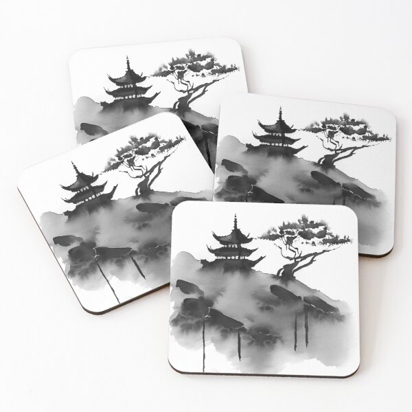 Item preview, Chinese black and white watercolor painting designed and sold by CHRONIN.