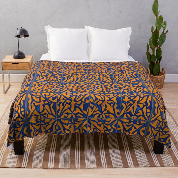 Item preview, Retro Tile Pattern orange and blue designed and sold by RetroTile.
