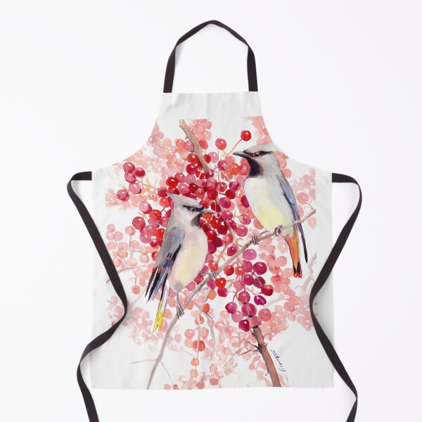 Item preview, waxwing and berries designed and sold by surenart.
