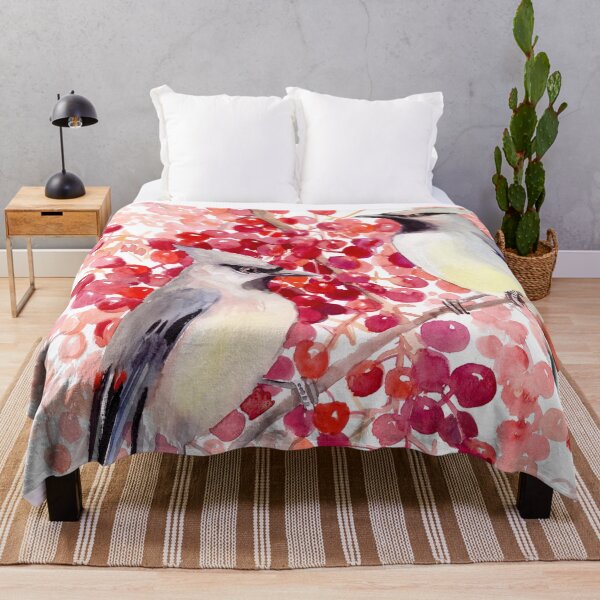 Item preview, waxwing and berries designed and sold by surenart.