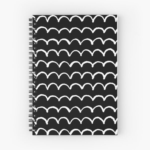 Item preview, Hand Drawn Scallop Wave Pattern (white/black) designed and sold by Design Minds Boutique.