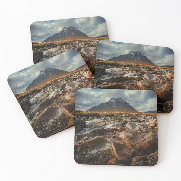 Item preview, The hidden peak of Etive Mor from the rocks of the River Coupall designed and sold by kennyptim.