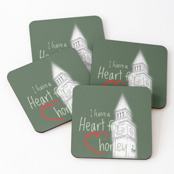 Item preview, Green - I have a Heart for Chorley inc Town hall clock for dark backgrounds designed and sold by HeartforChorley.