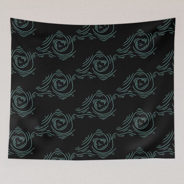 Item preview, Wavy ocean fabric designed and sold by Xatutik.art.
