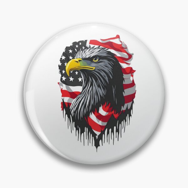 Item preview, portrait of an eagle against the background of the flag designed and sold by jkrphoto.