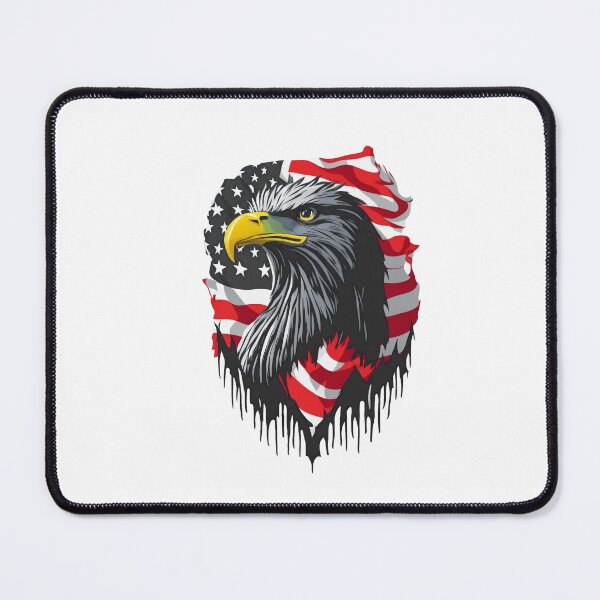 Item preview, portrait of an eagle against the background of the flag designed and sold by jkrphoto.