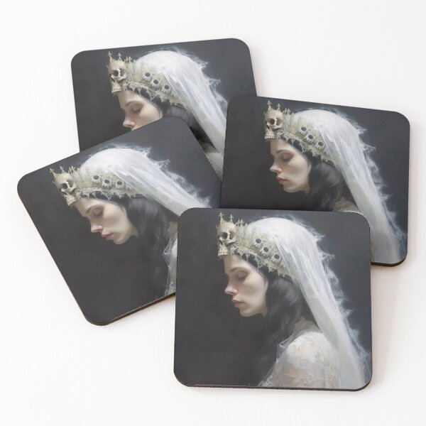 Item preview, Evelyn The Bride of Bones - AI Art - AI Painting - Digital Art - Gothic -Gift - Wall Art - Painting - Gift for Her- Home Decor and Gifts designed and sold by BrideOfBones.