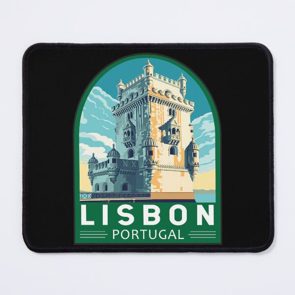 Item preview, Lisbon Portugal Belem Tower Travel Retro Emblem designed and sold by KrisSidDesigns.