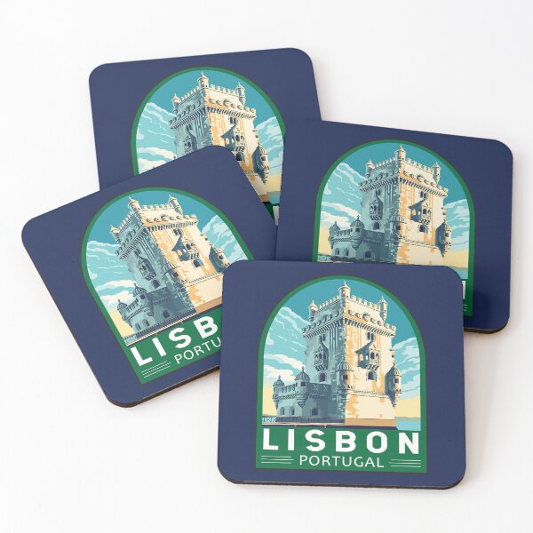 Item preview, Lisbon Portugal Belem Tower Travel Retro Emblem designed and sold by KrisSidDesigns.