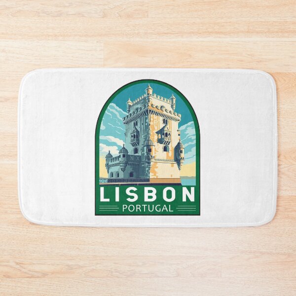 Item preview, Lisbon Portugal Belem Tower Travel Retro Emblem designed and sold by KrisSidDesigns.