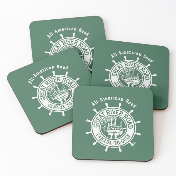 Item preview, Paddle Wheel - Distressed Logo - White designed and sold by Great River Road Store.