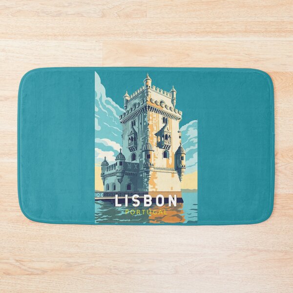 Item preview, Lisbon Portugal Belem Tower Travel Art Vintage designed and sold by KrisSidDesigns.