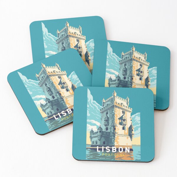 Item preview, Lisbon Portugal Belem Tower Travel Art Vintage designed and sold by KrisSidDesigns.
