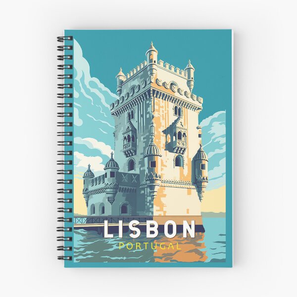 Artikelvorschau, Lissabon Portugal Belem Tower Reisekunst Vintage entworfen und verkauft von KrisSidDesigns.