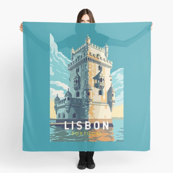 Item preview, Lisbon Portugal Belem Tower Travel Art Vintage designed and sold by KrisSidDesigns.
