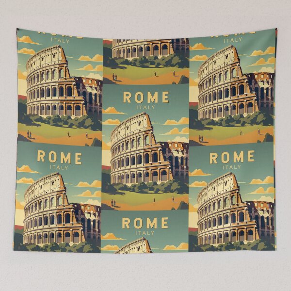 Item preview, Rome Italy Colosseum Travel Art Vintage designed and sold by KrisSidDesigns.