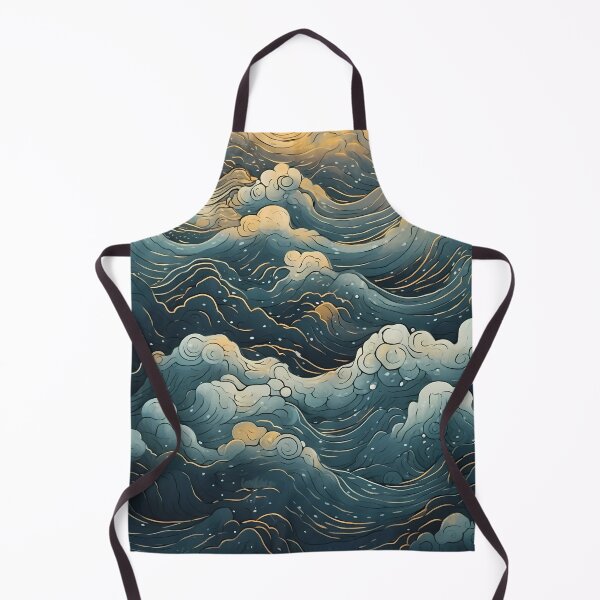 Item preview, dark blue abstract decorative painting shimmering gold quicksand hand-painted style landscape painting decorative painting21 designed and sold by UnaWu533.