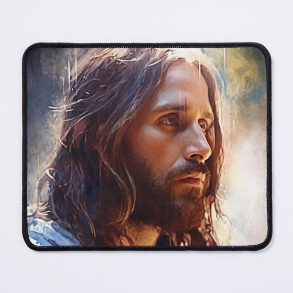 Item preview, Divine Reflections: Jesus Canvas Print by Faith Artis designed and sold by MedusaAiArt.