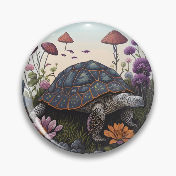 Artikelvorschau, Lustige und niedliche ästhetische Cottagecore-Blumenschildkröte für Damen und Herren entworfen und verkauft von Dream-bubble.