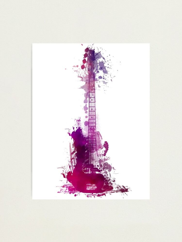 Alternate view of Funky purple guitar Photographic Print