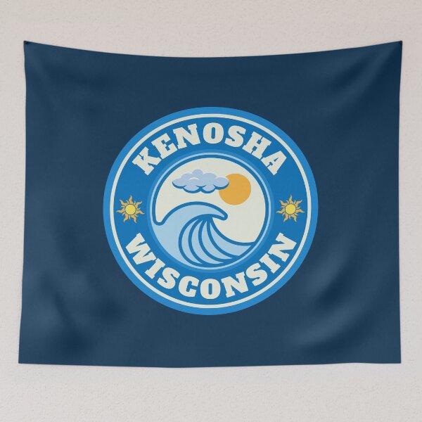 Item preview, Kenosha Lake Michigan Wisconsin - Summer Destination Vintage Logo designed and sold by Vintage-TM.