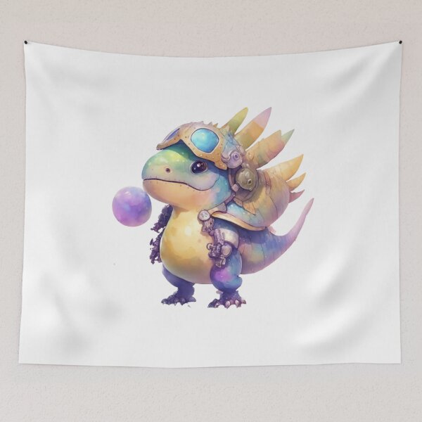 Item preview, A time-traveling dinosaur reveals future secrets, connecting past and present. designed and sold by mefirefire.
