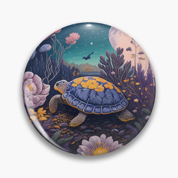 Artikelvorschau, Lustige und niedliche ästhetische Cottagecore-Blumenschildkröte für Damen und Herren entworfen und verkauft von Dream-bubble.