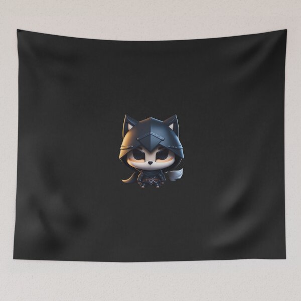 Item preview, Very Cute Ninja Wolf Digital Art designed and sold by ChibiArtline.