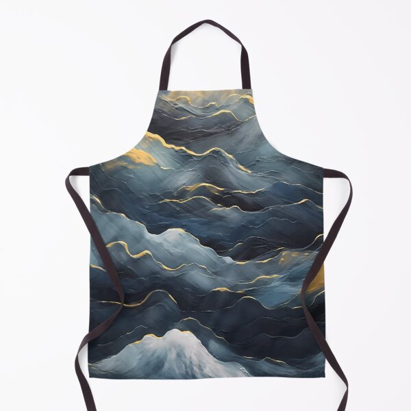 Item preview, dark blue abstract decorative painting shimmering gold quicksand hand-painted style landscape painting decorative painting27 designed and sold by UnaWu533.