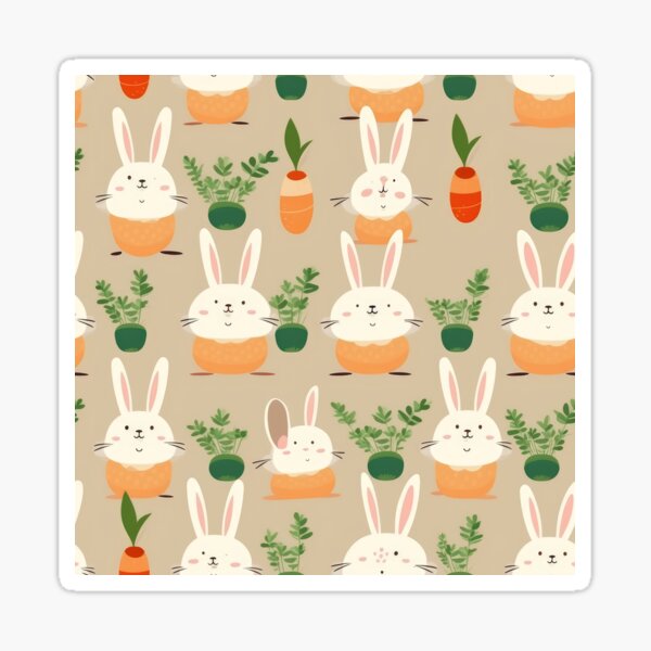 Item preview, bunnies pattern designed and sold by SpicyGraphicArt.