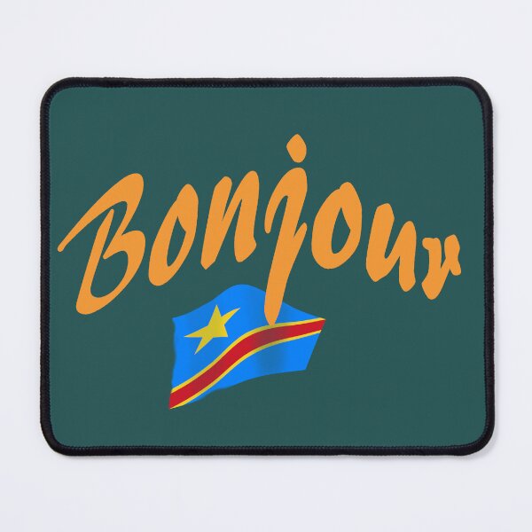 Item preview, Bonjour (hello in French) - Congo Flag designed and sold by lobodelnoir.