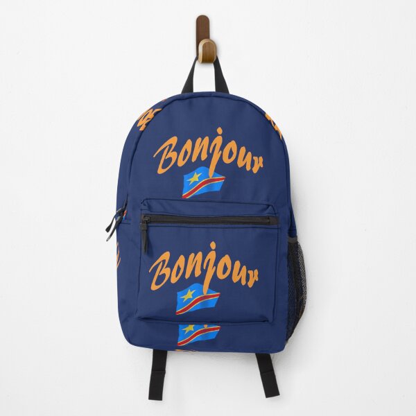 Item preview, Bonjour (hello in French) - Congo Flag designed and sold by lobodelnoir.