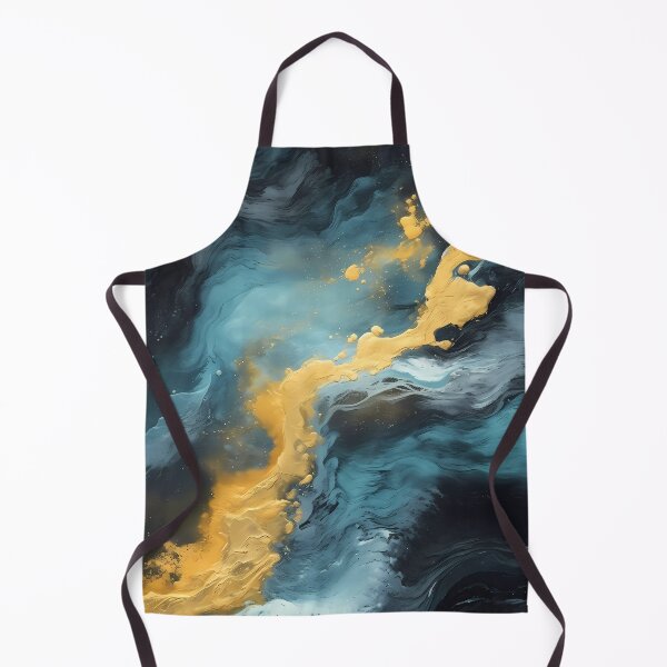Item preview, dark blue abstract decorative painting shimmering gold quicksand hand-painted style landscape painting decorative painting29 designed and sold by UnaWu533.