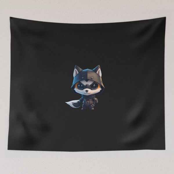 Item preview, Very Cute Ninja Wolf Digital Art designed and sold by ChibiArtline.