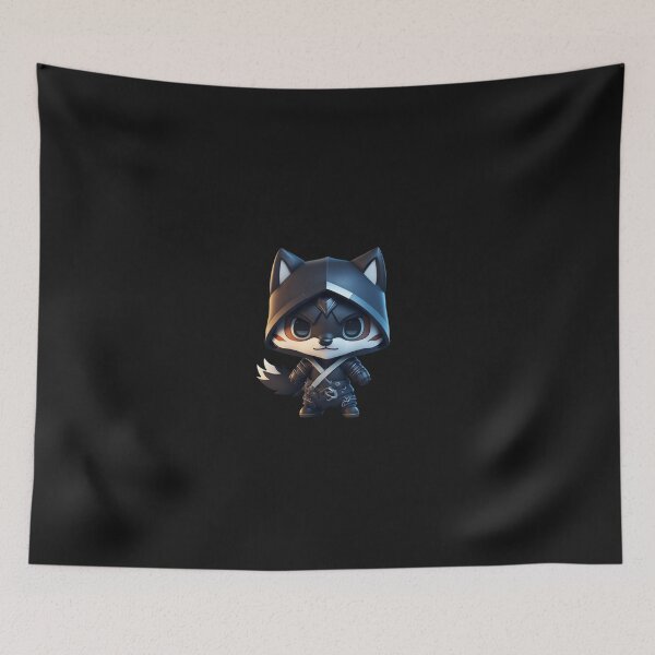 Item preview, Very Cute Ninja Wolf Digital Art designed and sold by ChibiArtline.