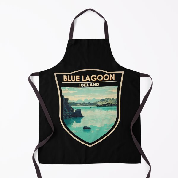 Item preview, Blue Lagoon Iceland Travel Art Badge designed and sold by KrisSidDesigns.