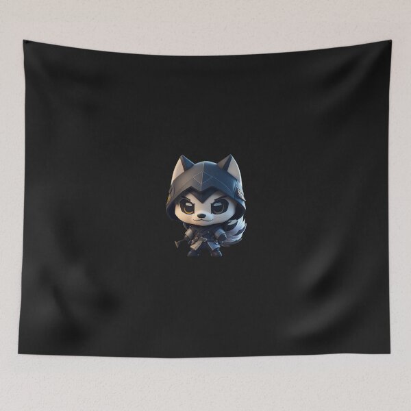 Item preview, Very Cute Ninja Wolf Digital Art designed and sold by ChibiArtline.